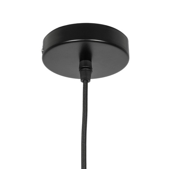 GLOBOSTAR® TRIANGLE 01063 Μοντέρνο Κρεμαστό Φωτιστικό Οροφής με Ντουί 1 x E27 AC 220-240V IP20 - Μαύρο - Μ25 x Π25 x Y21cm