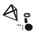 GLOBOSTAR® TRIANGLE 01063 Μοντέρνο Κρεμαστό Φωτιστικό Οροφής με Ντουί 1 x E27 AC 220-240V IP20 - Μαύρο - Μ25 x Π25 x Y21cm