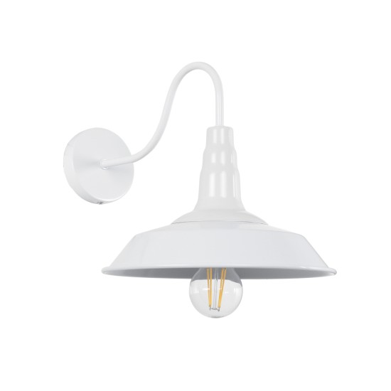 GLOBOSTAR® RAY 01066 Vintage Φωτιστικό Τοίχου - Απλίκα με Ντουί 1 x E27 AC 220-240V IP20 - Λευκό - Μ26 x Π37 x Υ32cm GLOBOSTAR® RAY 01066 Vintage Φωτιστικό Τοίχου - Απλίκα με Ντουί 1 x E27 AC 220-240V IP20 - Λευκό - Μ26 x Π37 x Υ32cm