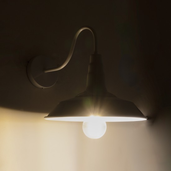 GLOBOSTAR® RAY 01066 Vintage Φωτιστικό Τοίχου - Απλίκα με Ντουί 1 x E27 AC 220-240V IP20 - Λευκό - Μ26 x Π37 x Υ32cm GLOBOSTAR® RAY 01066 Vintage Φωτιστικό Τοίχου - Απλίκα με Ντουί 1 x E27 AC 220-240V IP20 - Λευκό - Μ26 x Π37 x Υ32cm