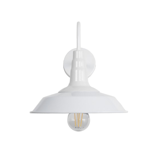GLOBOSTAR® RAY 01066 Vintage Φωτιστικό Τοίχου - Απλίκα με Ντουί 1 x E27 AC 220-240V IP20 - Λευκό - Μ26 x Π37 x Υ32cm GLOBOSTAR® RAY 01066 Vintage Φωτιστικό Τοίχου - Απλίκα με Ντουί 1 x E27 AC 220-240V IP20 - Λευκό - Μ26 x Π37 x Υ32cm