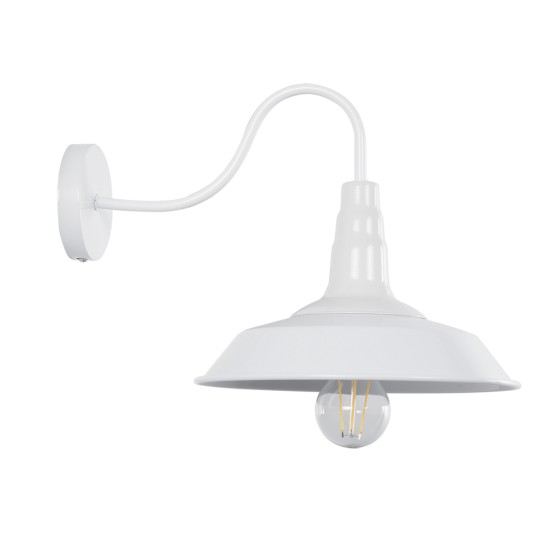 GLOBOSTAR® RAY 01066 Vintage Φωτιστικό Τοίχου - Απλίκα με Ντουί 1 x E27 AC 220-240V IP20 - Λευκό - Μ26 x Π37 x Υ32cm GLOBOSTAR® RAY 01066 Vintage Φωτιστικό Τοίχου - Απλίκα με Ντουί 1 x E27 AC 220-240V IP20 - Λευκό - Μ26 x Π37 x Υ32cm
