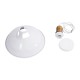GLOBOSTAR® ANER 01072 Vintage Κρεμαστό Φωτιστικό Οροφής με Ντουί 1 x E27 AC 220-240V IP20 - Λευκό & Χρυσό - Μ27.5 x Π27.5 x Υ19cm