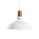 GLOBOSTAR® ANER 01072 Vintage Κρεμαστό Φωτιστικό Οροφής με Ντουί 1 x E27 AC 220-240V IP20 - Λευκό & Χρυσό - Μ27.5 x Π27.5 x Υ19cm