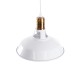 GLOBOSTAR® ANER 01072 Vintage Κρεμαστό Φωτιστικό Οροφής με Ντουί 1 x E27 AC 220-240V IP20 - Λευκό & Χρυσό - Μ27.5 x Π27.5 x Υ19cm