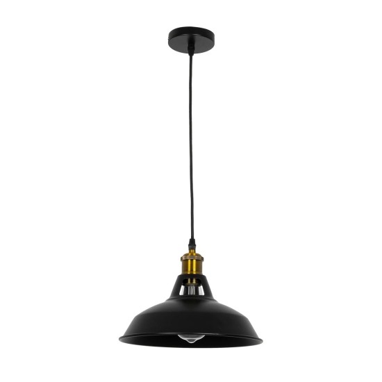 GLOBOSTAR® ANER 01073 Vintage Κρεμαστό Φωτιστικό Οροφής με Ντουί 1 x E27 AC 220-240V IP20 - Μαύρο & Χρυσό - Μ27.5 x Π27.5 x Υ19cm GLOBOSTAR® ANER 01073 Vintage Κρεμαστό Φωτιστικό Οροφής με Ντουί 1 x E27 AC 220-240V IP20 - Μαύρο & Χρυσό - Μ27.5 x Π27.5 x Υ19cm