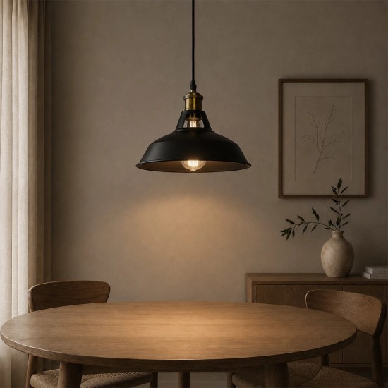 GLOBOSTAR® ANER 01073 Vintage Κρεμαστό Φωτιστικό Οροφής με Ντουί 1 x E27 AC 220-240V IP20 - Μαύρο & Χρυσό - Μ27.5 x Π27.5 x Υ19cm GLOBOSTAR® ANER 01073 Vintage Κρεμαστό Φωτιστικό Οροφής με Ντουί 1 x E27 AC 220-240V IP20 - Μαύρο & Χρυσό - Μ27.5 x Π27.5 x Υ19cm