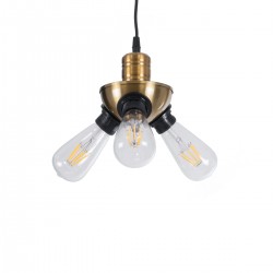 GLOBOSTAR® COPPER 01076 Vintage Κρεμαστό Φωτιστικό Οροφής με Ντουί 3 x E27 AC 220-240V IP20 - Χρυσό & Μαύρο - Μ14 x Π14 x Υ13cm GLOBOSTAR® COPPER 01076 Vintage Κρεμαστό Φωτιστικό Οροφής με Ντουί 3 x E27 AC 220-240V IP20 - Χρυσό & Μαύρο - Μ14 x Π14 x Υ13cm