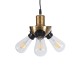 GLOBOSTAR® COPPER 01076 Vintage Κρεμαστό Φωτιστικό Οροφής με Ντουί 3 x E27 AC 220-240V IP20 - Χρυσό & Μαύρο - Μ14 x Π14 x Υ13cm
