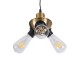 GLOBOSTAR® COPPER 01076 Vintage Κρεμαστό Φωτιστικό Οροφής με Ντουί 3 x E27 AC 220-240V IP20 - Χρυσό & Μαύρο - Μ14 x Π14 x Υ13cm