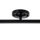 GLOBOSTAR® CANNES 01081 Μοντέρνο Φωτιστικό Οροφής με Ντουί 2 x E27 AC 220-240V IP20 - Μαύρο - Μ61 x Π12 x Υ48cm