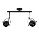 GLOBOSTAR® CANNES 01081 Μοντέρνο Φωτιστικό Οροφής με Ντουί 2 x E27 AC 220-240V IP20 - Μαύρο - Μ61 x Π12 x Υ48cm