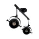 GLOBOSTAR® CANNES 01081 Μοντέρνο Φωτιστικό Οροφής με Ντουί 2 x E27 AC 220-240V IP20 - Μαύρο - Μ61 x Π12 x Υ48cm