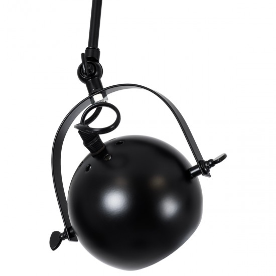 GLOBOSTAR® CANNES 01081 Μοντέρνο Φωτιστικό Οροφής με Ντουί 2 x E27 AC 220-240V IP20 - Μαύρο - Μ61 x Π12 x Υ48cm