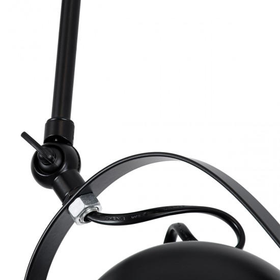 GLOBOSTAR® CANNES 01081 Μοντέρνο Φωτιστικό Οροφής με Ντουί 2 x E27 AC 220-240V IP20 - Μαύρο - Μ61 x Π12 x Υ48cm