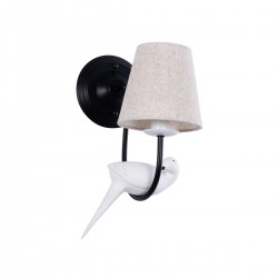 GLOBOSTAR® DOVE 01084 Vintage Φωτιστικό Τοίχου - Απλίκα με Ντουί 1 x E14 AC 220-240V IP20 - Μαύρο & Μπεζ - Μ30 x Π15 x Υ36cm GLOBOSTAR® DOVE 01084 Vintage Φωτιστικό Τοίχου - Απλίκα με Ντουί 1 x E14 AC 220-240V IP20 - Μαύρο & Μπεζ - Μ30 x Π15 x Υ36cm