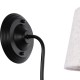 GLOBOSTAR® DOVE 01084 Vintage Φωτιστικό Τοίχου - Απλίκα με Ντουί 1 x E14 AC 220-240V IP20 - Μαύρο & Μπεζ - Μ30 x Π15 x Υ36cm