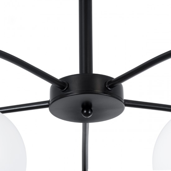 GLOBOSTAR® LUNA 01088 Μοντέρνο Φωτιστικό Οροφής με Ντουί 5 x E27 AC 220-240V IP20 - Λευκό & Μαύρο - Μ60 x Π60 x Υ43cm GLOBOSTAR® LUNA 01088 Μοντέρνο Φωτιστικό Οροφής με Ντουί 5 x E27 AC 220-240V IP20 - Λευκό & Μαύρο - Μ60 x Π60 x Υ43cm