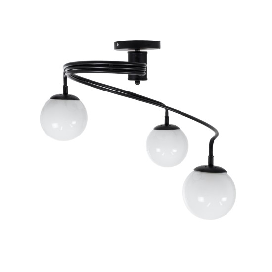 GLOBOSTAR® SELINA 01089 Μοντέρνο Φωτιστικό Οροφής με Ντουί 3 x E27 AC 220-240V IP20 - Μαύρο & Λευκό - Μ60 x Π60 x Υ45cm GLOBOSTAR® SELINA 01089 Μοντέρνο Φωτιστικό Οροφής με Ντουί 3 x E27 AC 220-240V IP20 - Μαύρο & Λευκό - Μ60 x Π60 x Υ45cm