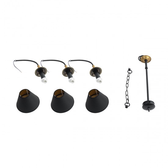 GLOBOSTAR® LIMI 01091 Vintage Κρεμαστό Φωτιστικό Οροφής με Ντουί 3 x E14 AC 220-240V IP20 - Μαύρο & Χρυσό - Μ55 x Π55 x Υ55cm GLOBOSTAR® LIMI 01091 Vintage Κρεμαστό Φωτιστικό Οροφής με Ντουί 3 x E14 AC 220-240V IP20 - Μαύρο & Χρυσό - Μ55 x Π55 x Υ55cm