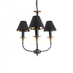 GLOBOSTAR® LIMI 01091 Vintage Κρεμαστό Φωτιστικό Οροφής με Ντουί 3 x E14 AC 220-240V IP20 - Μαύρο & Χρυσό - Μ55 x Π55 x Υ55cm GLOBOSTAR® LIMI 01091 Vintage Κρεμαστό Φωτιστικό Οροφής με Ντουί 3 x E14 AC 220-240V IP20 - Μαύρο & Χρυσό - Μ55 x Π55 x Υ55cm