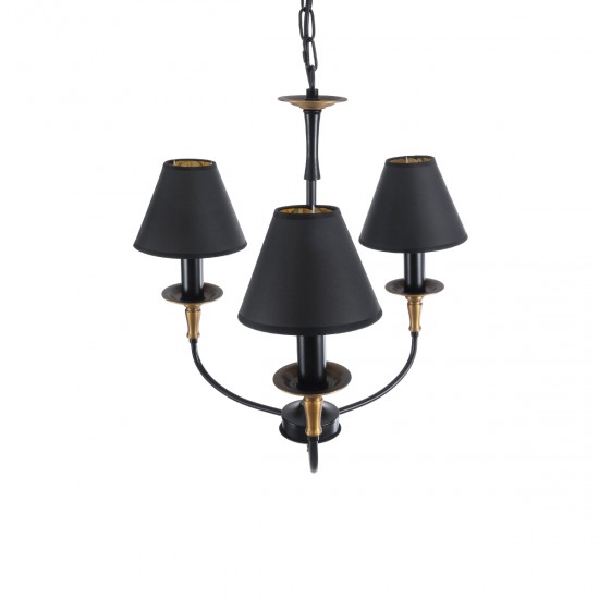 GLOBOSTAR® LIMI 01091 Vintage Κρεμαστό Φωτιστικό Οροφής με Ντουί 3 x E14 AC 220-240V IP20 - Μαύρο & Χρυσό - Μ55 x Π55 x Υ55cm GLOBOSTAR® LIMI 01091 Vintage Κρεμαστό Φωτιστικό Οροφής με Ντουί 3 x E14 AC 220-240V IP20 - Μαύρο & Χρυσό - Μ55 x Π55 x Υ55cm