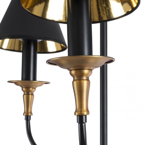 GLOBOSTAR® LIMI 01091 Vintage Κρεμαστό Φωτιστικό Οροφής με Ντουί 3 x E14 AC 220-240V IP20 - Μαύρο & Χρυσό - Μ55 x Π55 x Υ55cm GLOBOSTAR® LIMI 01091 Vintage Κρεμαστό Φωτιστικό Οροφής με Ντουί 3 x E14 AC 220-240V IP20 - Μαύρο & Χρυσό - Μ55 x Π55 x Υ55cm