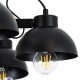 GLOBOSTAR® OLD SCHOOL 01094 Μοντέρνο Φωτιστικό Οροφής με Ντουί 6 x E27 AC 220-240V IP20 - Μαύρο & Μπεζ - Μ75 x Π75 x Υ40cm