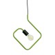 GLOBOSTAR® LIBBY 01096-1 Παιδικό Κρεμαστό Φωτιστικό Οροφής με Ντουί 1 x E27 AC 220-240V IP20 - Πράσινο & Μαύρο - Μ31 x Π4 x Υ37.5cm