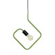 GLOBOSTAR® LIBBY 01096-1 Παιδικό Κρεμαστό Φωτιστικό Οροφής με Ντουί 1 x E27 AC 220-240V IP20 - Πράσινο & Μαύρο - Μ31 x Π4 x Υ37.5cm