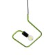 GLOBOSTAR® LIBBY 01096-1 Παιδικό Κρεμαστό Φωτιστικό Οροφής με Ντουί 1 x E27 AC 220-240V IP20 - Πράσινο & Μαύρο - Μ31 x Π4 x Υ37.5cm