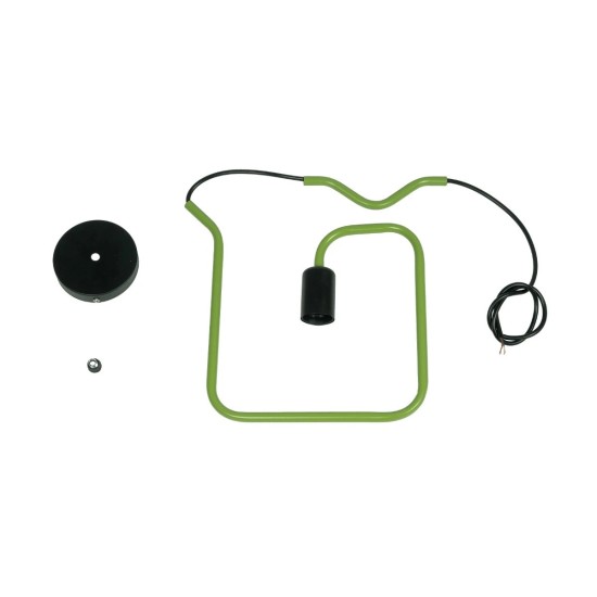GLOBOSTAR® LIBBY 01096-1 Παιδικό Κρεμαστό Φωτιστικό Οροφής με Ντουί 1 x E27 AC 220-240V IP20 - Πράσινο & Μαύρο - Μ31 x Π4 x Υ37.5cm