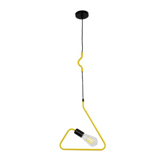 GLOBOSTAR® LIBBY 01097-1 Παιδικό Κρεμαστό Φωτιστικό Οροφής με Ντουί 1 x E27 AC 220-240V IP20 - Κίτρινο - Μ30 x Π4 x Υ32cm