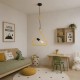 GLOBOSTAR® LIBBY 01097-1 Παιδικό Κρεμαστό Φωτιστικό Οροφής με Ντουί 1 x E27 AC 220-240V IP20 - Κίτρινο - Μ30 x Π4 x Υ32cm