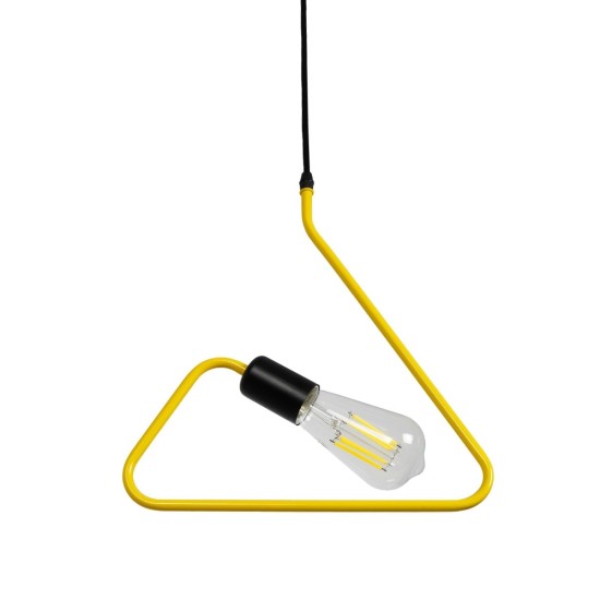 GLOBOSTAR® LIBBY 01097-1 Παιδικό Κρεμαστό Φωτιστικό Οροφής με Ντουί 1 x E27 AC 220-240V IP20 - Κίτρινο - Μ30 x Π4 x Υ32cm