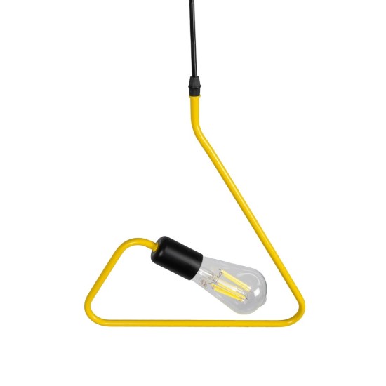 GLOBOSTAR® LIBBY 01097-1 Παιδικό Κρεμαστό Φωτιστικό Οροφής με Ντουί 1 x E27 AC 220-240V IP20 - Κίτρινο - Μ30 x Π4 x Υ32cm
