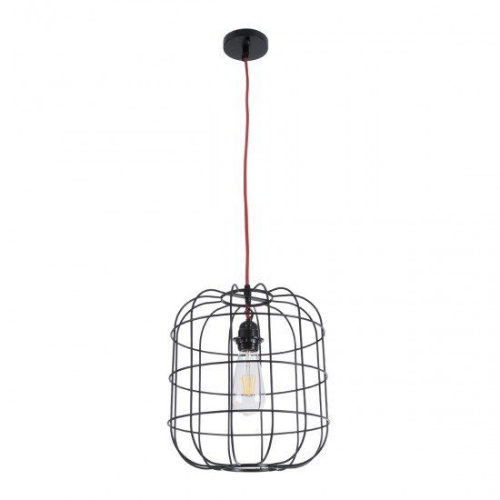 GLOBOSTAR® PARROT 01099 Μοντέρνο Κρεμαστό Φωτιστικό Οροφής με Ντουί 1 x E27 AC 220-240V IP20 - Μαύρο - Μ28 x Π28 x Υ30cm GLOBOSTAR® PARROT 01099 Μοντέρνο Κρεμαστό Φωτιστικό Οροφής με Ντουί 1 x E27 AC 220-240V IP20 - Μαύρο - Μ28 x Π28 x Υ30cm