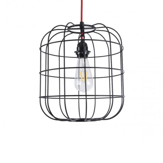 GLOBOSTAR® PARROT 01099 Μοντέρνο Κρεμαστό Φωτιστικό Οροφής με Ντουί 1 x E27 AC 220-240V IP20 - Μαύρο - Μ28 x Π28 x Υ30cm GLOBOSTAR® PARROT 01099 Μοντέρνο Κρεμαστό Φωτιστικό Οροφής με Ντουί 1 x E27 AC 220-240V IP20 - Μαύρο - Μ28 x Π28 x Υ30cm