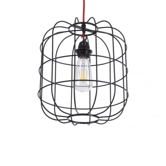 GLOBOSTAR® PARROT 01099 Μοντέρνο Κρεμαστό Φωτιστικό Οροφής με Ντουί 1 x E27 AC 220-240V IP20 - Μαύρο - Μ28 x Π28 x Υ30cm GLOBOSTAR® PARROT 01099 Μοντέρνο Κρεμαστό Φωτιστικό Οροφής με Ντουί 1 x E27 AC 220-240V IP20 - Μαύρο - Μ28 x Π28 x Υ30cm