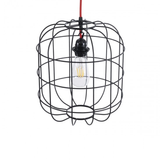 GLOBOSTAR® PARROT 01099 Μοντέρνο Κρεμαστό Φωτιστικό Οροφής με Ντουί 1 x E27 AC 220-240V IP20 - Μαύρο - Μ28 x Π28 x Υ30cm GLOBOSTAR® PARROT 01099 Μοντέρνο Κρεμαστό Φωτιστικό Οροφής με Ντουί 1 x E27 AC 220-240V IP20 - Μαύρο - Μ28 x Π28 x Υ30cm