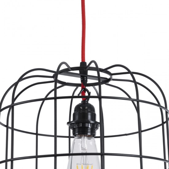 GLOBOSTAR® PARROT 01099 Μοντέρνο Κρεμαστό Φωτιστικό Οροφής με Ντουί 1 x E27 AC 220-240V IP20 - Μαύρο - Μ28 x Π28 x Υ30cm GLOBOSTAR® PARROT 01099 Μοντέρνο Κρεμαστό Φωτιστικό Οροφής με Ντουί 1 x E27 AC 220-240V IP20 - Μαύρο - Μ28 x Π28 x Υ30cm