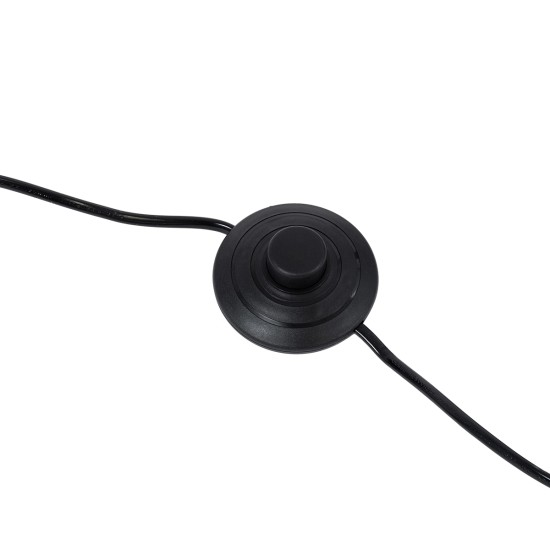 GLOBOSTAR® WYNGE 01101 Vintage Επιδαπέδιο Φωτιστικό με Ντουί 1 x E27 AC 220-240V IP20 - Μαύρο & Χρυσό - Μ95 x Π27 x Υ174cm