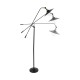 GLOBOSTAR® WYNGE 01101 Vintage Επιδαπέδιο Φωτιστικό με Ντουί 1 x E27 AC 220-240V IP20 - Μαύρο & Χρυσό - Μ95 x Π27 x Υ174cm