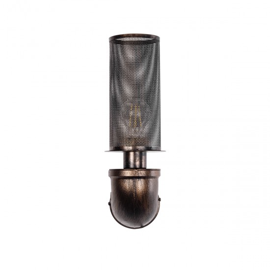 GLOBOSTAR® RAZA 01105 Vintage Φωτιστικό Τοίχου - Απλίκα με Ντουί 1 x E27 AC 220-240V IP20 - Χάλκινο - Μ13 x Π12 x Υ38cm GLOBOSTAR® RAZA 01105 Vintage Φωτιστικό Τοίχου - Απλίκα με Ντουί 1 x E27 AC 220-240V IP20 - Χάλκινο - Μ13 x Π12 x Υ38cm