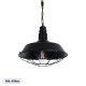 GLOBOSTAR® CRANE 01109 Vintage Κρεμαστό Φωτιστικό Οροφής με Ντουί 1 x E27 AC 220-240V IP20 - Μαύρο & Μπεζ - Μ36 x Π36 x Υ30cm
