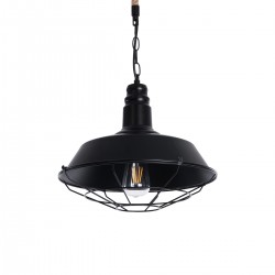 GLOBOSTAR® CRANE 01109 Vintage Κρεμαστό Φωτιστικό Οροφής με Ντουί 1 x E27 AC 220-240V IP20 - Μαύρο & Μπεζ - Μ36 x Π36 x Υ30cm GLOBOSTAR® CRANE 01109 Vintage Κρεμαστό Φωτιστικό Οροφής με Ντουί 1 x E27 AC 220-240V IP20 - Μαύρο & Μπεζ - Μ36 x Π36 x Υ30cm