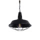 GLOBOSTAR® CRANE 01109 Vintage Κρεμαστό Φωτιστικό Οροφής με Ντουί 1 x E27 AC 220-240V IP20 - Μαύρο & Μπεζ - Μ36 x Π36 x Υ30cm