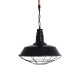 GLOBOSTAR® CRANE 01109 Vintage Κρεμαστό Φωτιστικό Οροφής με Ντουί 1 x E27 AC 220-240V IP20 - Μαύρο & Μπεζ - Μ36 x Π36 x Υ30cm