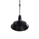 GLOBOSTAR® CRANE 01109 Vintage Κρεμαστό Φωτιστικό Οροφής με Ντουί 1 x E27 AC 220-240V IP20 - Μαύρο & Μπεζ - Μ36 x Π36 x Υ30cm