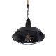 GLOBOSTAR® CRANE 01109 Vintage Κρεμαστό Φωτιστικό Οροφής με Ντουί 1 x E27 AC 220-240V IP20 - Μαύρο & Μπεζ - Μ36 x Π36 x Υ30cm